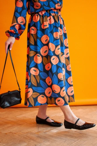 Długa spódnica Cremon in Call Me Poppy Navy