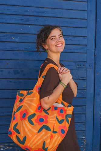 Torba lniana shoperka Daffodil in Alice Yellow
